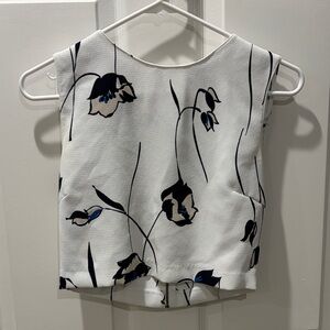 Women’s Floral Sleeveless Crop Top